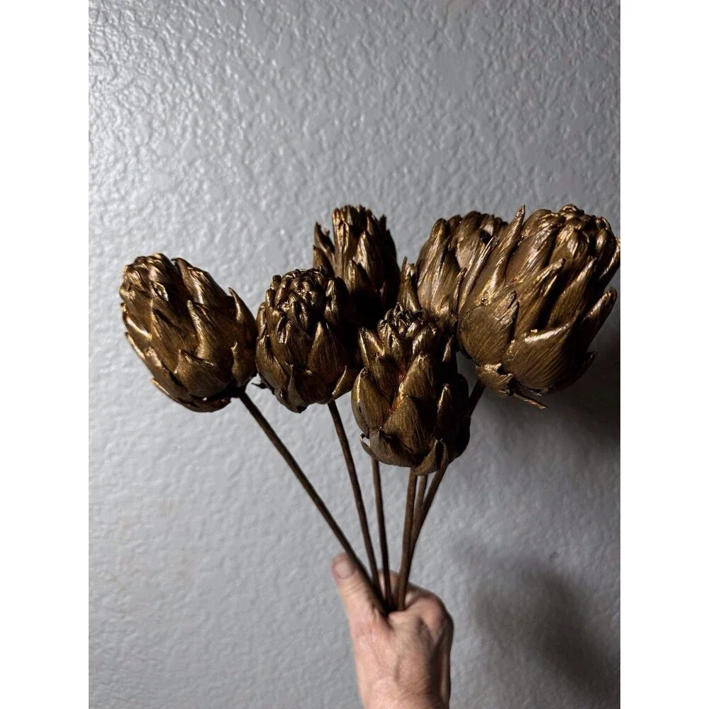 Floral Stems Dried Artichoke-Set Of 6